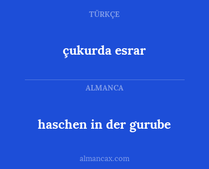 haschen in der gurube - çukurda esrar
