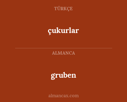 gruben - çukurlar