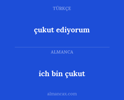 çukut ediyorum - ich bin çukut