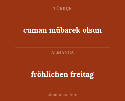 cuman mübarek olsun - fröhlichen freitag