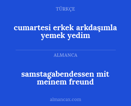 samstagabendessen mit meinem freund - cumartesi erkek arkdaşımla yemek yedim