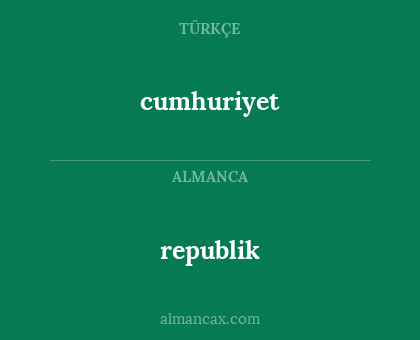 republik - cumhuriyet