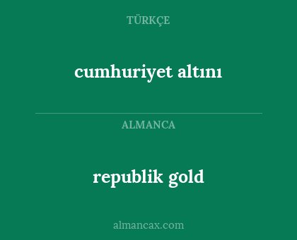 republik gold - cumhuriyet altını