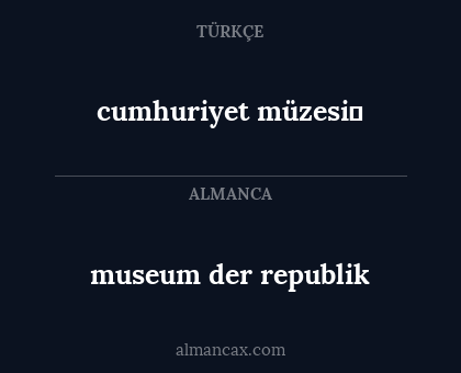 museum der republik - cumhuriyet müzesi̇