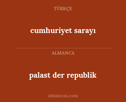 cumhuriyet sarayı - palast der republik