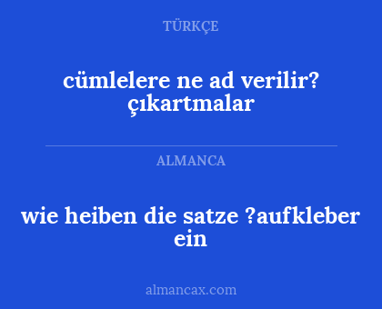 cümlelere ne ad verilir? çıkartmalar - wie heiben die satze ?aufkleber ein