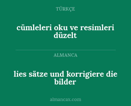 cümleleri oku ve resimleri düzelt - lies sätze und korrigiere die bilder