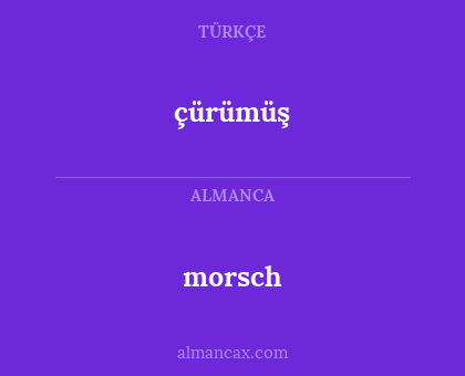 çürümüş - morsch