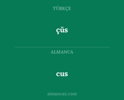 cus - çüs