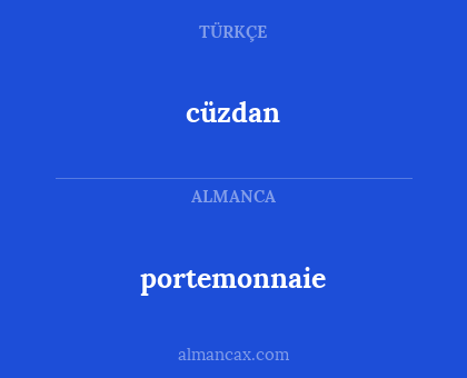 portemonnaie - cüzdan