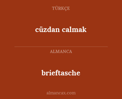 brieftasche - cüzdan calmak