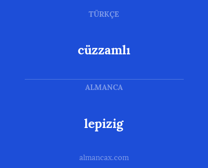 cüzzamlı - lepizig