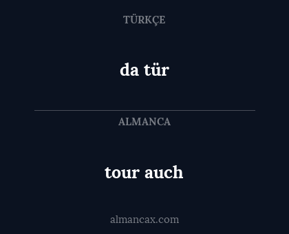 tour auch - da tür