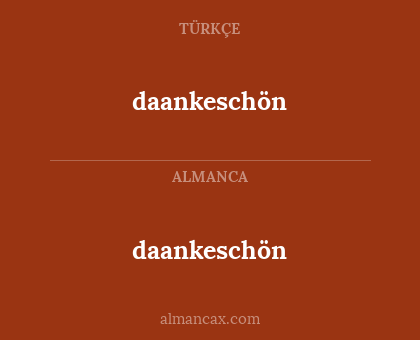 daankeschön - daankeschön