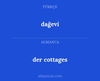 der cottages - dağevi