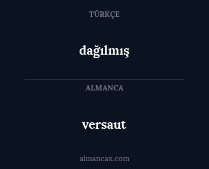 dağılmış - versaut