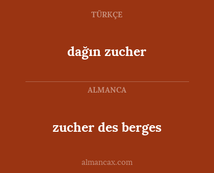 dağın zucher - zucher des berges