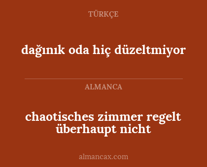 chaotisches zimmer regelt überhaupt nicht - dağınık oda hiç düzeltmiyor