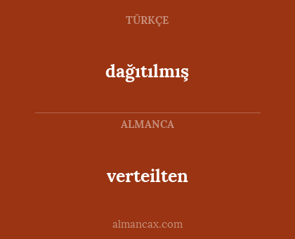 verteilten - dağıtılmış