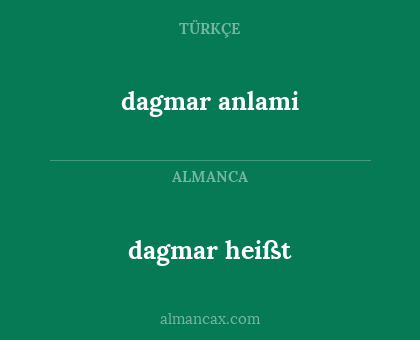 dagmar anlami - dagmar heißt
