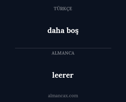 leerer - daha boş