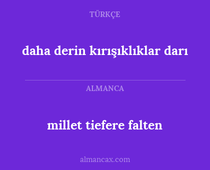 millet tiefere falten - daha derin kırışıklıklar darı