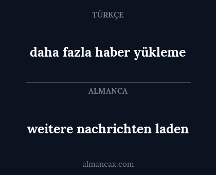 weitere nachrichten laden - daha fazla haber yükleme