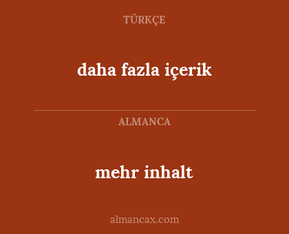 daha fazla içerik - mehr inhalt