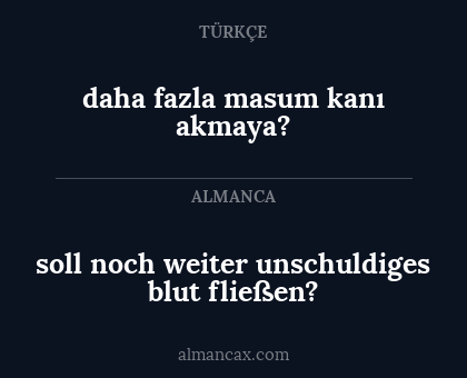 soll noch weiter unschuldiges blut fließen? - daha fazla masum kanı akmaya?