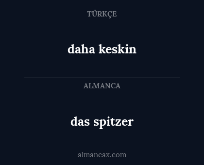 daha keskin - das spitzer