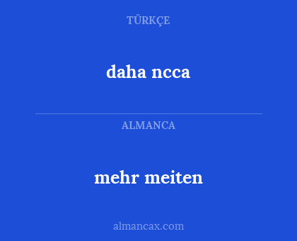mehr meiten - daha ncca
