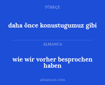 daha önce konustugumuz gibi - wie wir vorher besprochen haben