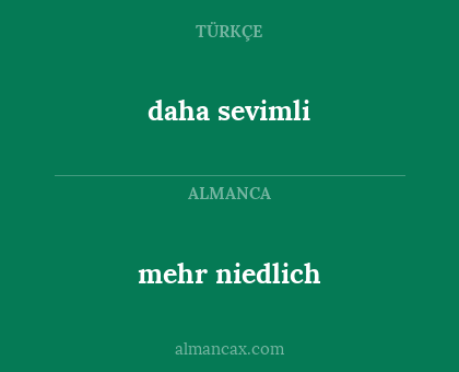 daha sevimli - mehr niedlich