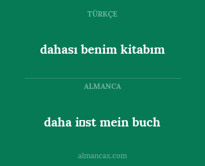 daha i̇st mein buch - dahası benim kitabım