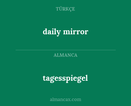 daily mirror - tagesspiegel