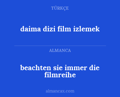 beachten sie immer die filmreihe - daima dizi film izlemek