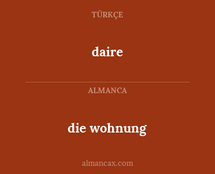 daire - die wohnung