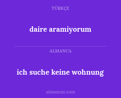 daire aramiyorum - ich suche keine wohnung
