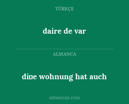 daire de var - di̇e wohnung hat auch