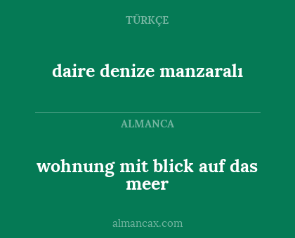 wohnung mit blick auf das meer - daire denize manzaralı