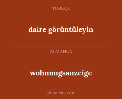 daire görüntüleyin - wohnungsanzeige