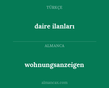 daire ilanları - wohnungsanzeigen