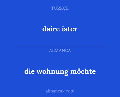 die wohnung möchte - daire ister