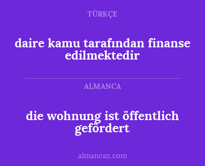 daire kamu tarafından finanse edilmektedir - die wohnung ist öffentlich gefördert