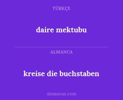 daire mektubu - kreise die buchstaben