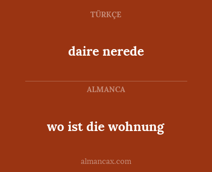 daire nerede - wo ist die wohnung