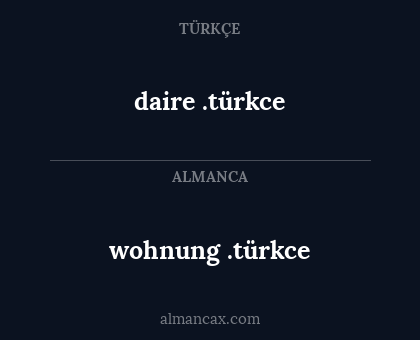 daire .türkce - wohnung .türkce