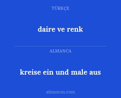 kreise ein und male aus - daire ve renk