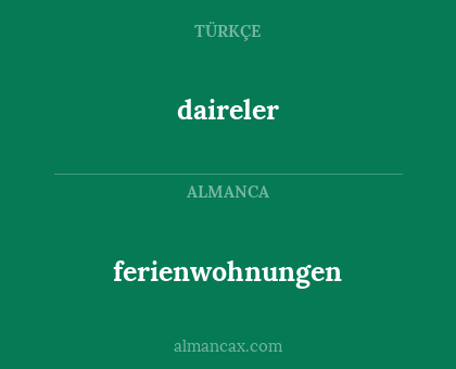 ferienwohnungen - daireler