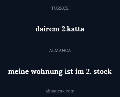 dairem 2.katta - meine wohnung ist im 2. stock